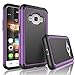 Tekcoo Galaxy Luna Case, Galaxy Amp 2 Case/Express 3 Case/J1 2016 Case, [Tmajor] Shock Absorbing Rubber Plastic Defender Case for Samsung Galaxy Luna/Amp 2/Express 3/J1 2016 -Purple
