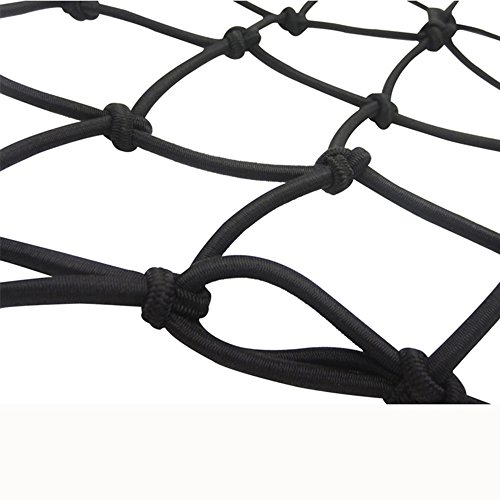 Net Styling Black 15"X15" latex Cargo Net featuring 6 Adjustable Hooks & Tight 2"x2" Grid For Motorcycle Helmet Cargo - Thumbnail 2