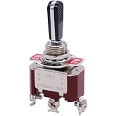 Twidec/Heavy Duty Rocker Toggle Switch 16A 250V SPDT 3 Position 3 Pin ON/Off/ON Switch with Black PC Wear-Resistant Handle TEN-A-3310BK-A103