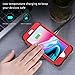 Hekodonk for iPhone 8/7 Case,3 Layer Luxury Bling Sparkle Shiny Heavy Duty Shockproof Fullbody Protective Impact Hybrid Cover for Apple iPhone 8/ iPhone 7 Bling Red