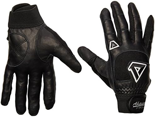 Akadema Professional Batting Gloves (Black, Large)