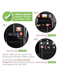 Paquete de 2   Reemplazo para LiftMaster 970LM 971LM 973LM 973LM   Chamberlain 953CB   Craftsman 139.53681 Remoto   Compatible con los abrepuertas de garaje con botón de aprendizaje rojo naranja 390MHz (C SP 390)