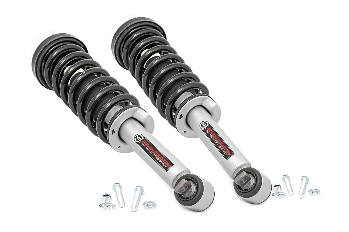 Photo 1 of *HEAVY* Rough Country Loaded N3 Leveling Struts for Ford F-150 4WD (2014-2025) 2" Lift - Pre-Loaded Coil Strut, Bolt-on Install, Set of 2