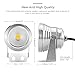 LemonBest® 10w 12v Silver LED Underwater Flood Light IP67 Water-Resistant Landscape Fountain Lamp (Warm White)