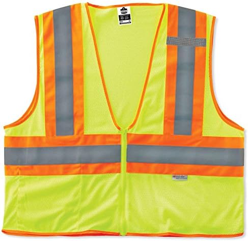 Ergodyne Unisex 4xl/5xl Class 2 Two Tone Mesh Vest, Lime, 4X-Large-5X-Large US