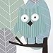 Maytex Owl Fabric Shower Curtain, 70X72, Blue
