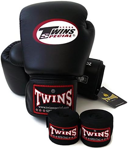 Twins Special - Boxing Gloves. BGVL3, Color:Black Red Green Orange White Blue, Size: 10 12 14 16 oz. Training/Sparring Gloves for Muay Thai, Kick boxing, MMA (black, 10 oz)