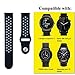 B-Great 20mm Quick Release Breathable Watch Band Compatible with Garmin Vivoactive 3/Samsung Gear Sport/Ticwatch 2/Ticwatch E/Samsung Gear S2 Classic Watch, One Size, Black/Gray