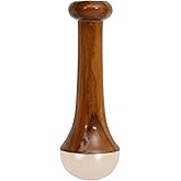 HEALTHANDWEALTH Kansa Wand Face and Foot Massager - Ayurvedic Benefits of Bronze - Restoring Luster Through Detoxification (Small)