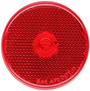 Leading Edge Lighting Pair of LED 2.5" Round Red Clearance/Side Marker Light Kit with Light Grommet and Wire Pigtail Truck Trailer RV