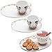 Zak (6pc) Dish Set Disney Mickey Minnie Mouse Ceramic Teacup Plates Party Supplies