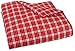 Amazon Brand – Pinzon Plaid Flannel Duvet Cover - Full or Queen, Bordeaux Plaid