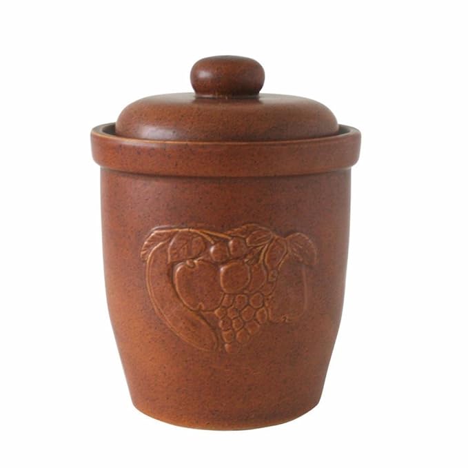 Gärtopf, Gurkentopf,Rumtopf Sauerkrauttopf 10 Ltr. mit Reliefdekor