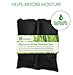 Sagano Activated Charcoal Shoe Deodorizer Inserts 2X Extra Large Size - Eliminates Moisture and Odor in Purses and Bags (Medium)