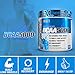 EVL BCAAs Amino Acids Powder - BCAA Powder Post Workout Recovery Drink and Stim Free Pre Workout Energy Drink Powder - 5g Branched Chain Amino Acids Supplement for Men - Blue Raz