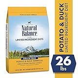 Natural Balance L.I.D. Limited Ingredient Diets Dry Dog Food, Grain Free, Potato & Duck Formula, 26-Pound