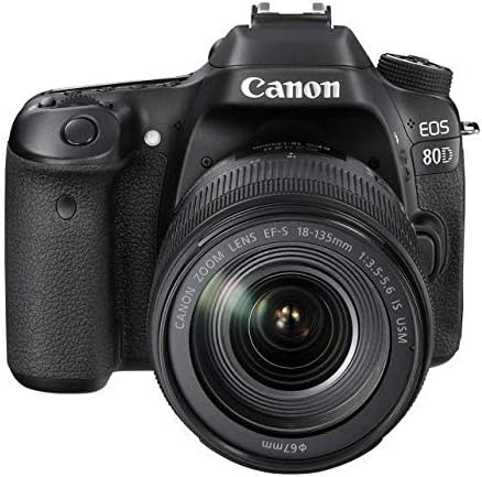 EOS 80D - Cámara réflex digital de 24.2 MP (pantalla táctil de 3", video Full HD, enfoque automático, WiFi, objetivo Canon EF 18 - 135 mm f/3.5 - 5.6 IS (versión importada))