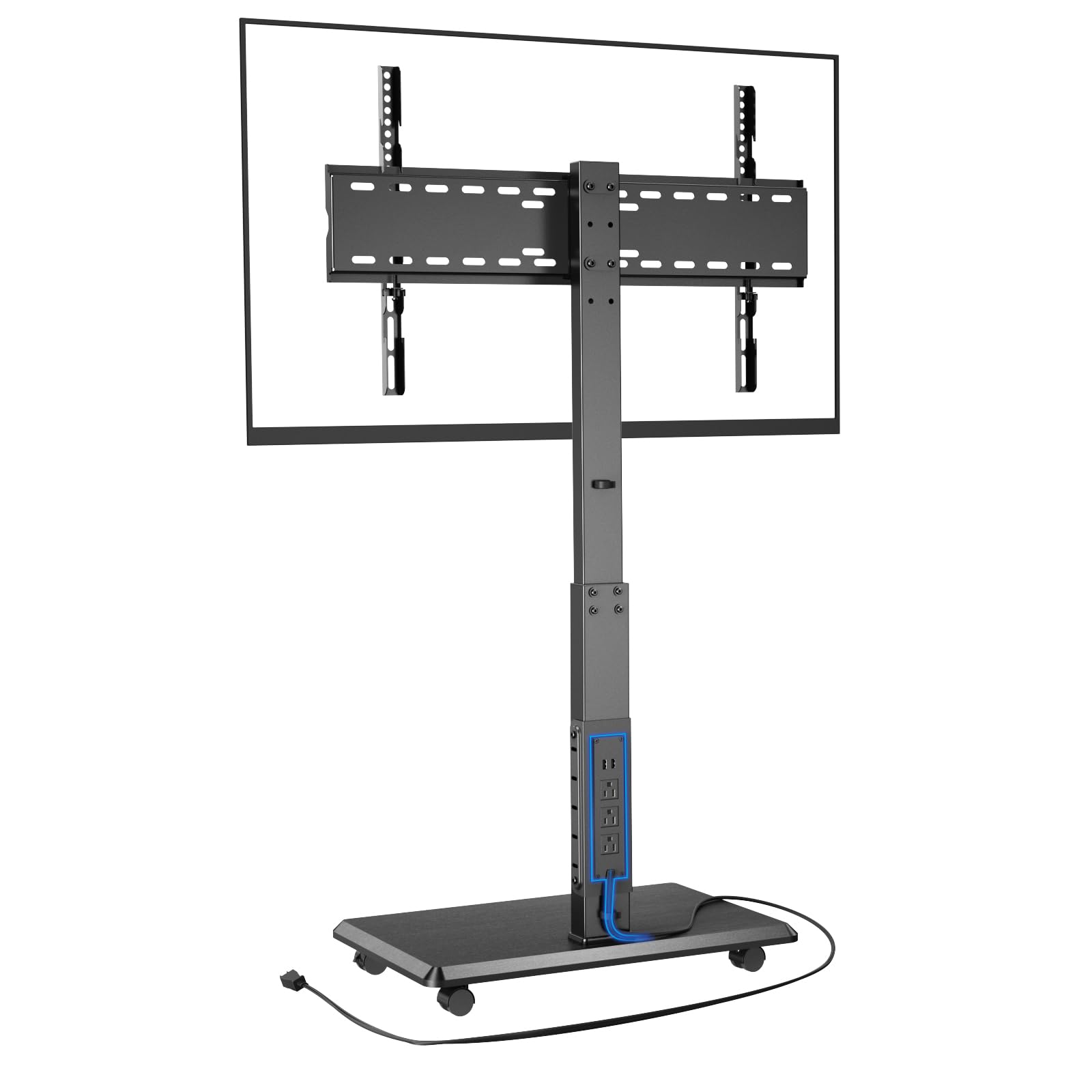 Rolling TV Stand with Power Outlet for 32-75 Inch TVs, 110 lbs Capacity