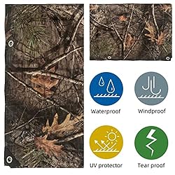 LOOGU Heavy Duty Waterproof Tarp, Bionic Tree Camo