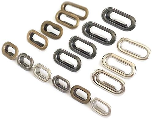 Bluemoon 100 sets - 5x12mm Brass Oval shaped Eyelets Grommet Washer Canvas Clothing Bags Purse Craft Bronze