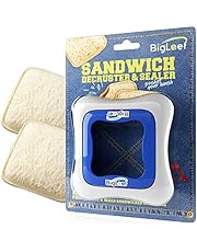 Sandwich Cutter, Sealer and Decruster for Kids - Remove Bread Crust, Make DIY Pocket Sandwiches - Non Toxic, BPA Free, Food Grade Mold - Durable, Portable, Easy to Use and Dishwasher Safe by BigLeef