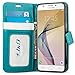Galaxy J7 Prime SM-G610F Case, J&D [Wallet Stand] [Slim Fit] Heavy Duty Protective Shock Resistant Flip Cover Wallet Case for Samsung Galaxy J7 Prime SM-G610F - Aqua