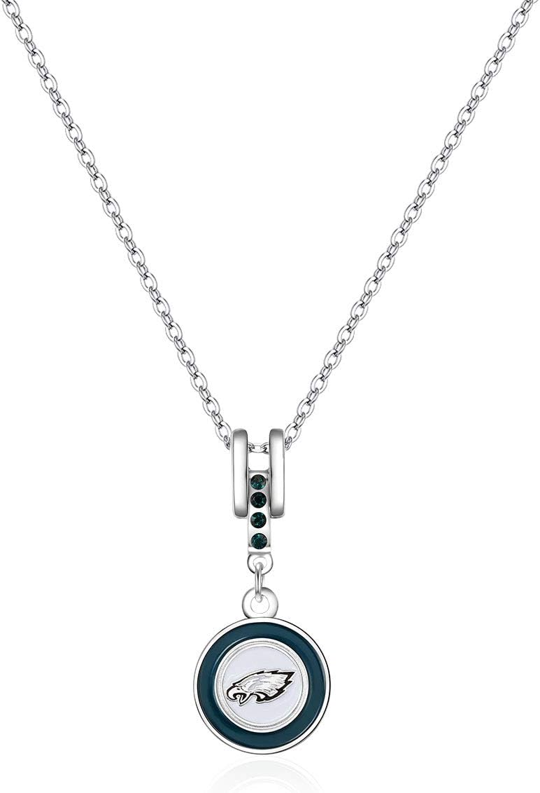 Pro Specialties Group NFL Dallas Cowboys Charm Necklace Silver, 16" Chain - 5/8 x 1 3/8 Charm : Clothing