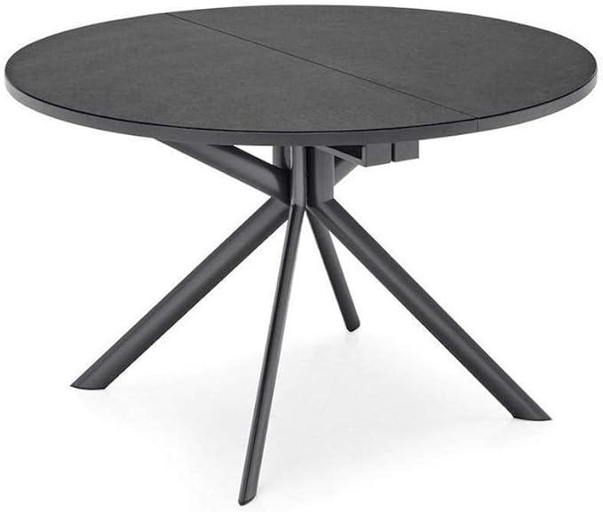 Inside Tisch Esstisch ausziehbar rund Tulpe Quattro 120 cm Glas