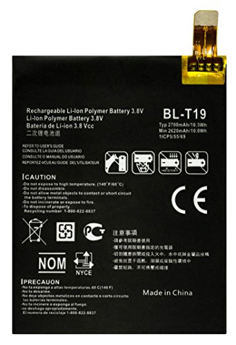 Bastex Internal Replacement Battery for Google Nexus 5x (H791), 3.8V(2700mAh)(10.3Wh) Li-Polymer with Free Repair Tool Kit for Google Nexus 5x(H791)
