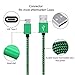 USB Type-C Cable, FiveBox 6Ft 3 Pack Nylon Braided USB-C Fast Charging Cord for Google Pixel XL, Nexus 6P 5X, LG G5 V20, HTC 10, Huawei P9/P9 Plus, OnePlus 2/3, Honor 8-Green