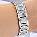 Compatible with Samsung Gear S3 Frontier/Classic Band/Galaxy Watch 46mm Band, 22mm Watch Band Stainless Steel Metal Bracelet Strap for Moto 360 2nd Gen 46mm/Pebble Time Steel(Diamond Silver)