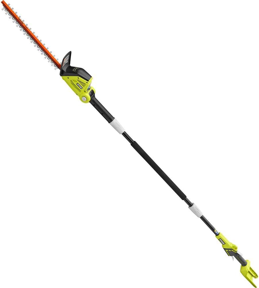 RYOBI RY40603BTL 18 in. 40Volt LithiumIon Cordless Pole Hedge Trimmer