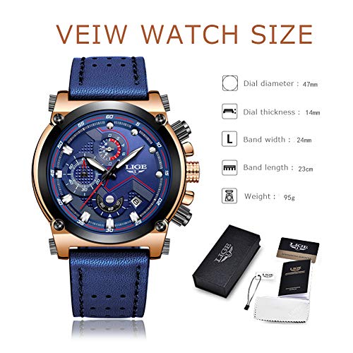 Relojes-Hombre-Relojes-de-Pulsera-Marea-Cronometro-Impermeable-Fecha-Calendario-Analogicos-Cuarzo-Relojes-de-Hombre-Deportivo-Casual-Clasicos-Multifuncion-con-Correa-de-Cuero