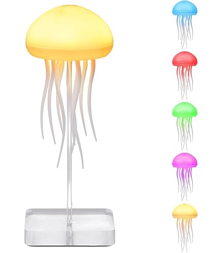 YTFSKFUI Jellyfish Light, Hanging Jelly Fish Light Lamp, Battery