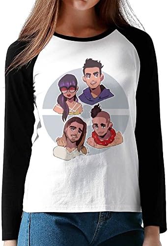 LOVEGIFTTO LADY Womens DNCE CARTOON MEMBERS O-Neck Long Sleeve Raglan Tee Shirt XX-Large