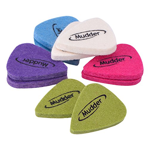 10 Pieces Felt Picks, Mudder Guitar Picks Plectrums for Ukulele, Multi
