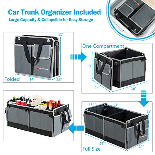 Goplus Cargo Box, Waterproof Rooftop Cargo Carrier, Heavy Duty Roof