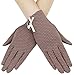 Bienvenu Summer Womens Dots Sun Uv Protection Outdoor Cotton Driving Gloves,Coffee