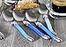 French Home Laguiole 4-Piece Coffee Spoons Set – Sophisticated Stainless Steel Spoons with Shades of Blue Handles – Laguiole Flatware Set for Tea, Coffee, Desserts, and Ice Cream (6