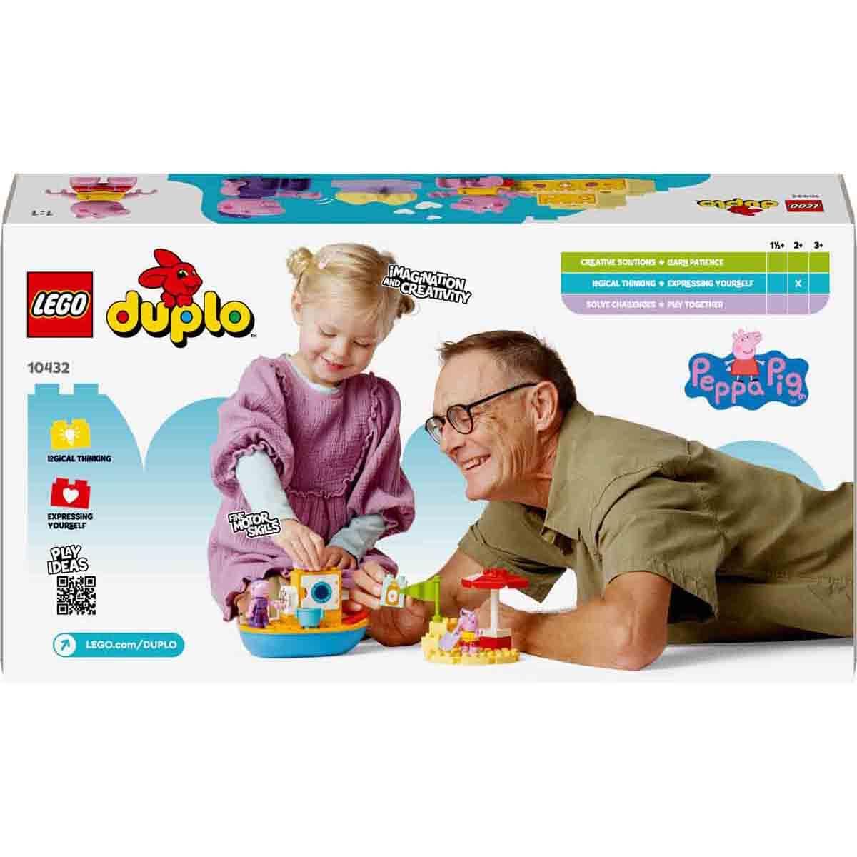 LEGO DUPLO Peppas Bootsausflug: Spielset mit Spielzeugboot zum Bauen und Umbauen mit 2 Figuren, kreatives Spielzeug, Geschenk-Idee für Kinder ab 2 Jahren, Jungen und Mädchen 10432 4