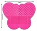 LA FERRA | Makeup Brush Cleaner | Best Cleaning Mat for Washing Rinsing and Preserving Professional Cosmetic Brushes | Portable Size Silicone for Travel Use | 7 x 5.5 Inches | Butterfly Shaped Tool