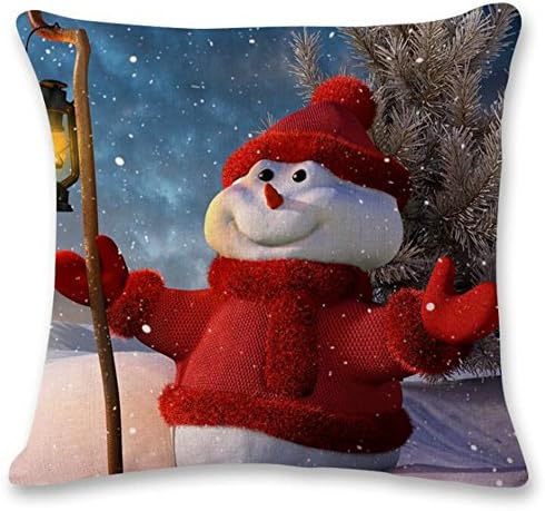 Casyva 45x45cm Christmas Decoration Cushion Cover Pillow Cute Throw Pillows Cotton Linen Santa Claus New Year Gift (Style 4) (Style2)