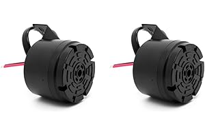 Yuesonic Universal 12-24V 100dB Waterproof Back-Up Alarm (Black-2 PCS)