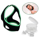 ⭐️Anti Snoring Chin Strap Devices – with Nose Vents Nasal dilator – Stop Snoring Solution [New & Improved 2018 Design] – No Strong Smell – Comfortable Adjustable – Snore Stopper – CPAP Chin Strap Aids