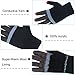 LETHMIK Mens Mix Knit Gloves Winter Touch Screen Texting Magic Glove with Warm Wool Lining Black & Grey
