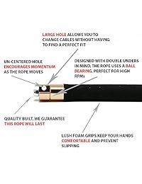 iheartsynergee Cuerda de salto de aluminio de velocidad   (2) Cable ajustable de 9.8 ft   Rodamientos de bolas de acero CrossFit, MMA, boxeo y fitness, asas antideslizantes.