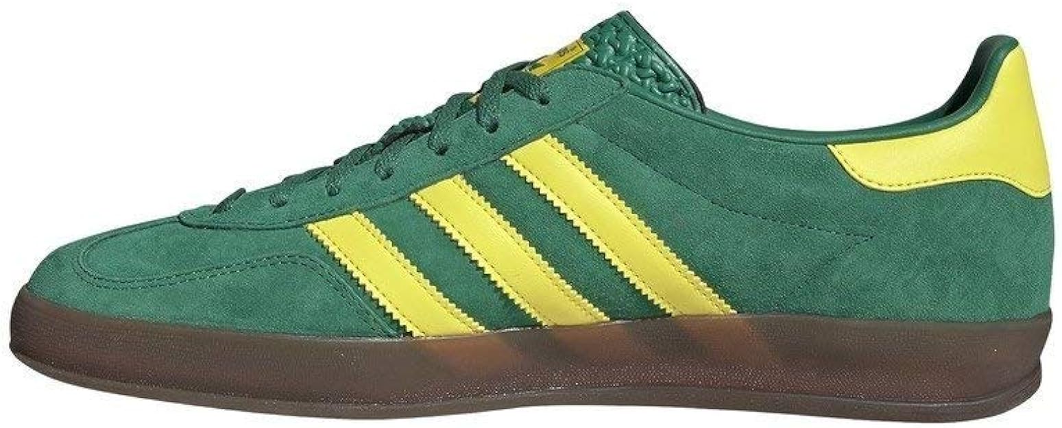 green yellow adidas trainers