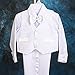 Dressy Daisy Baby Boy' 5 Pcs Set Formal Tuxedo Suits No Tail Wedding Christening Outfits Size 18 Months White