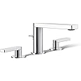 KOHLER Composed K-73060-4-CP Widespread 2-Handle Bathroom Sink Faucet with Metal Drain Assembly in Polished Chrome