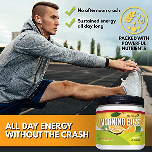 Morning Buzz Energy Drink Powder, Sports Nutrition Endurance and Energy Product, 30 Servings